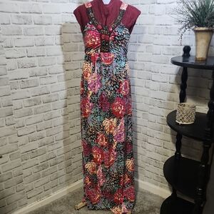 Body Central SZ L Full Length Floral Sundress